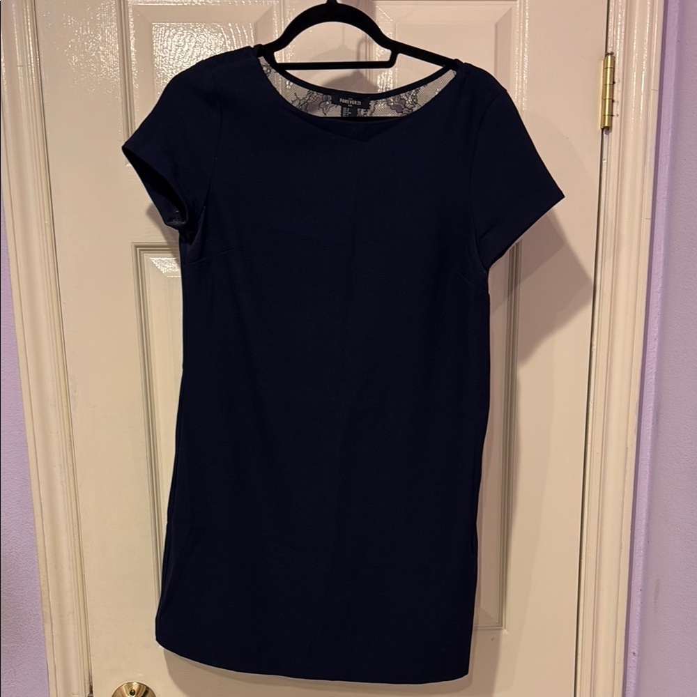 Sheath Mini Dress with Short Raglan Sleeves for Work
